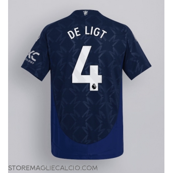 Manchester United Matthijs de Ligt #4 Maglia Gara Trasferta Repliche 2024-25